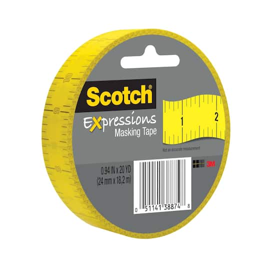 12 Pack: Scotch® Expressions Yellow Ruler Masking Tape